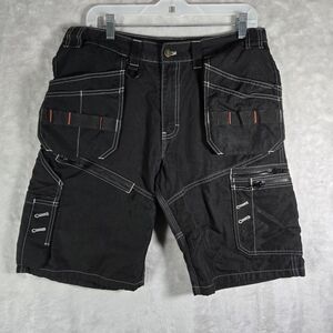 Blaklader Untility Shorts Mens Size 32 Multiple Pockets Construction Black 11”